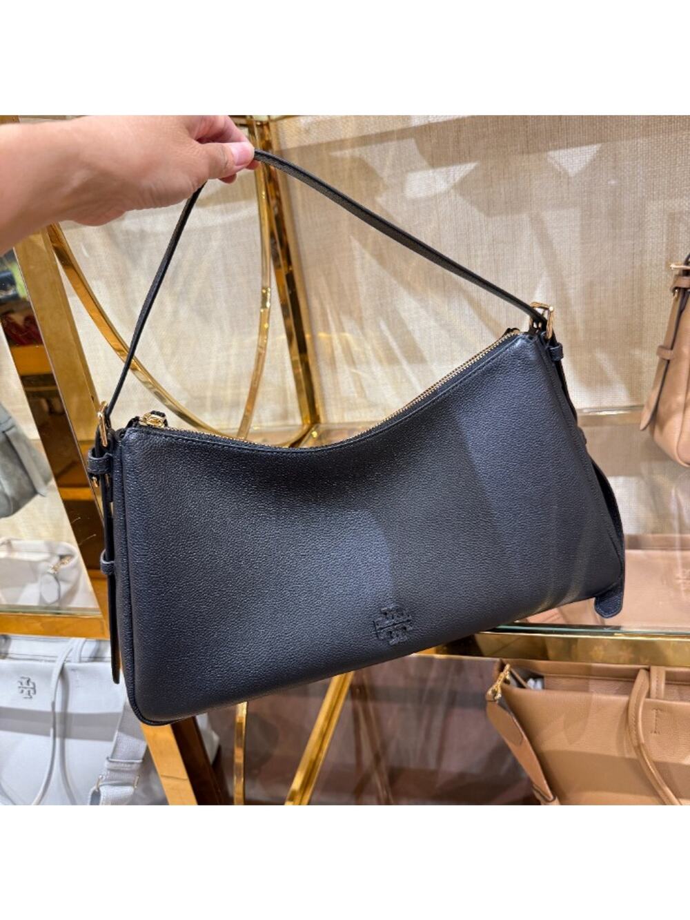 Tory Burch Thea Zip Top Shoulder Bag 171527 Black $550